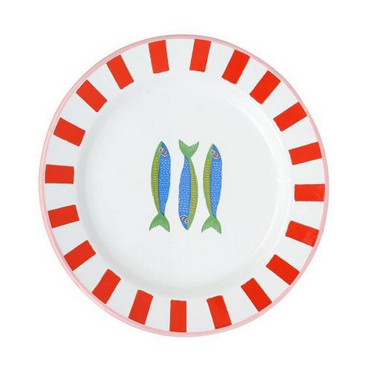 talking-tables-bon-appetit-enamel-plate-fish-20cm - Talking Tables Bon Appetit Fish Enamel Plate 20cm