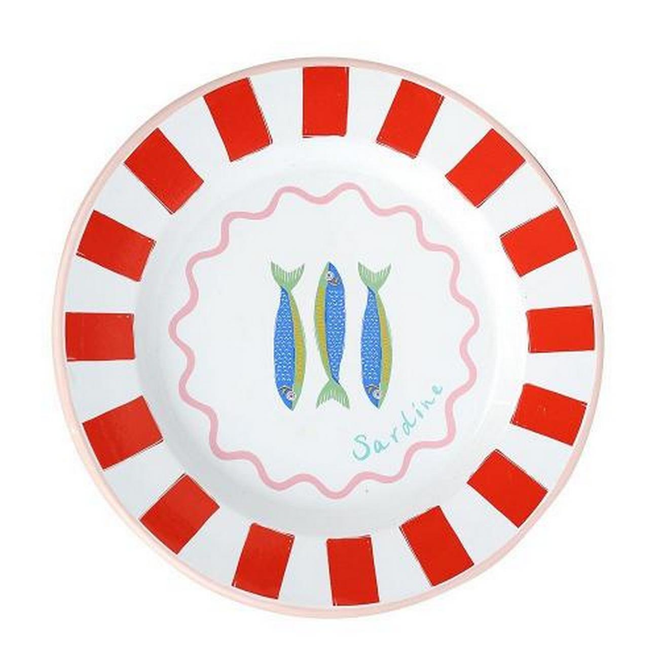talking-tables-bon-appetit-enamel-plate-fish-25cm - Talking Tables Bon Appetit Fish Enamel Plate 25cm