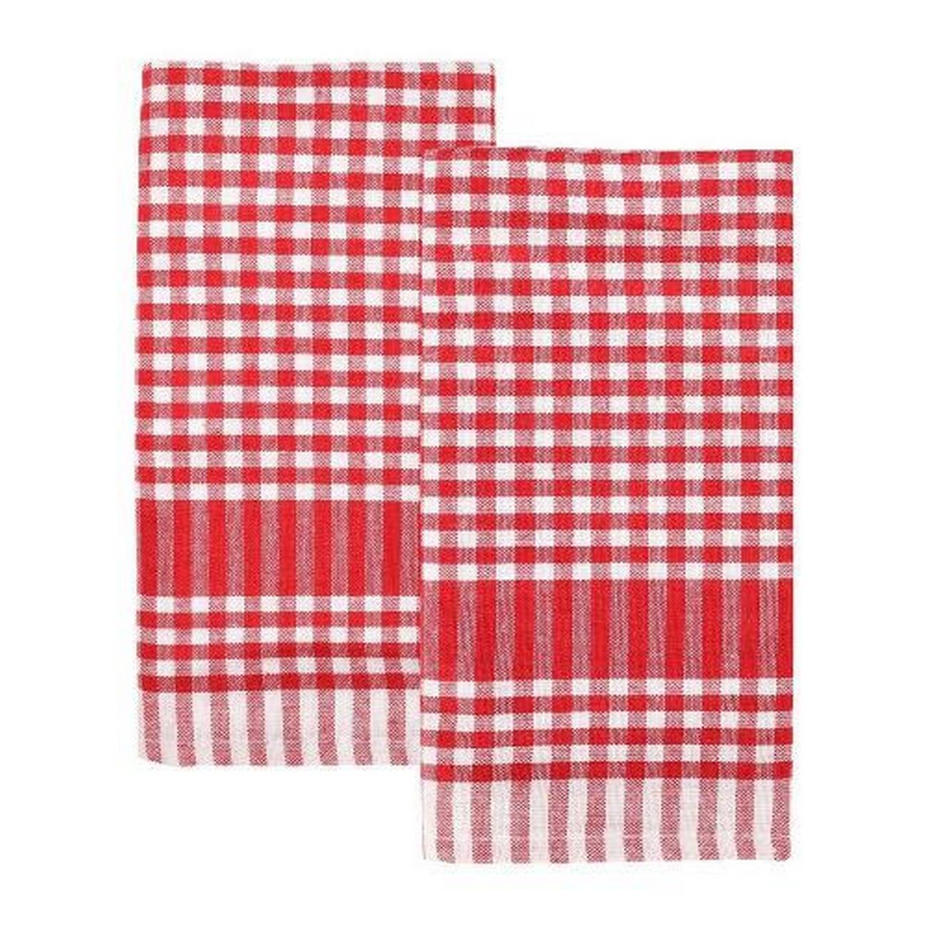 talking-tables-bon-appetit-gingham-fabric-napkins-red-2-pack - Talking Tables Bon Appetit Red & White Fabric Gingham Napkins-Tea Towels 2 Pack