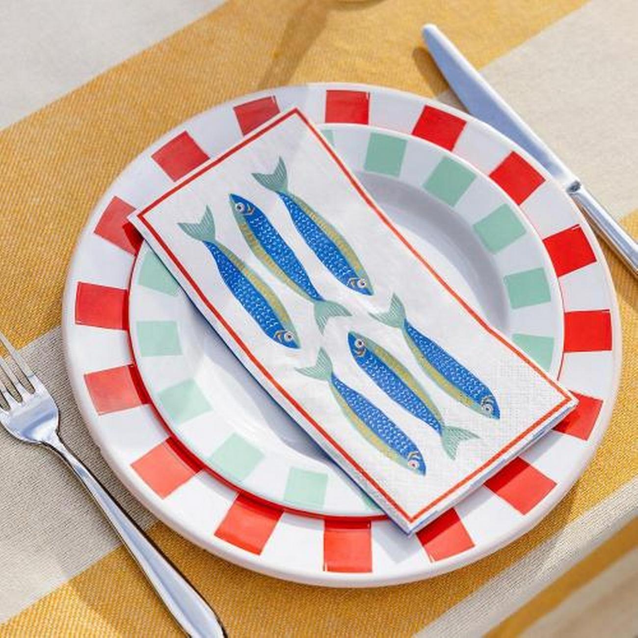 talking-tables-bon-appetit-guest-towel-fish - Talking Tables Bon Appetit Guest Towel Fish