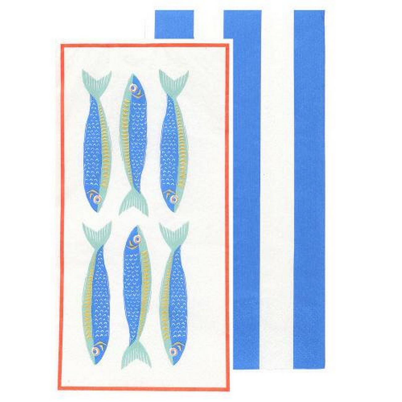 talking-tables-bon-appetit-guest-towel-fish - Talking Tables Bon Appetit Guest Towel Fish