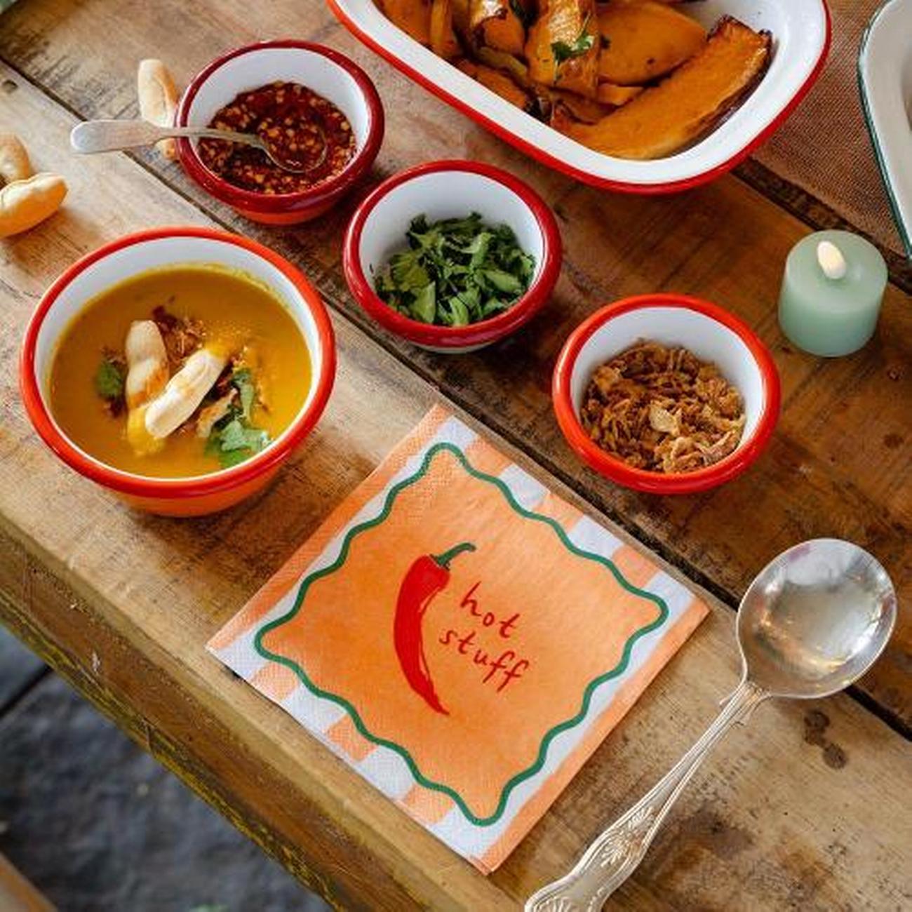 talking-tables-hot-stuff-chilli-cocktail-paper-napkins - Talking Tables Hot Stuff Chilli Cocktail Paper Napkins