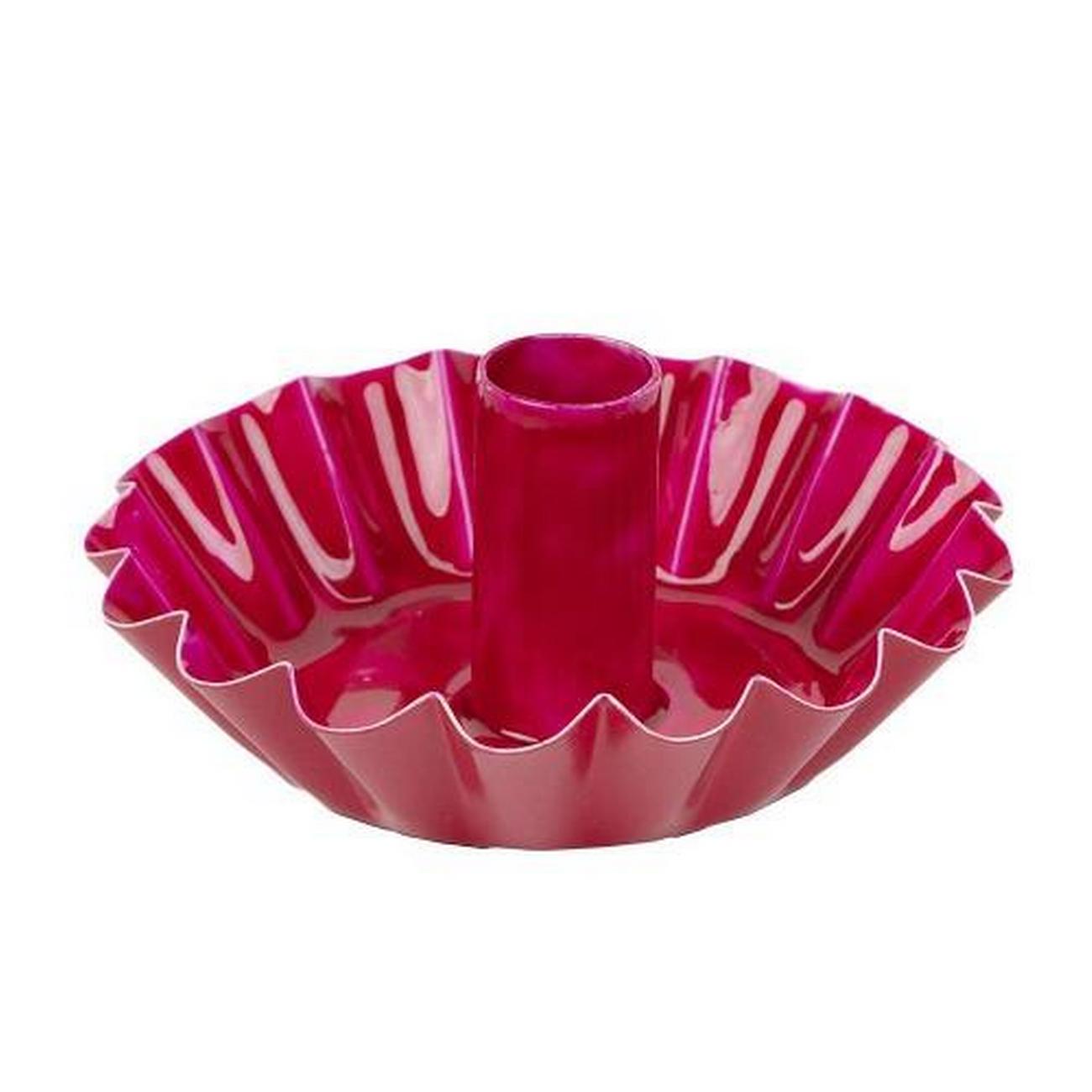 talking-tables-scalloped-metal-candle-holder-5cm-pink - Talking Tables Scalloped Pink Metal Dinner Candle Holder