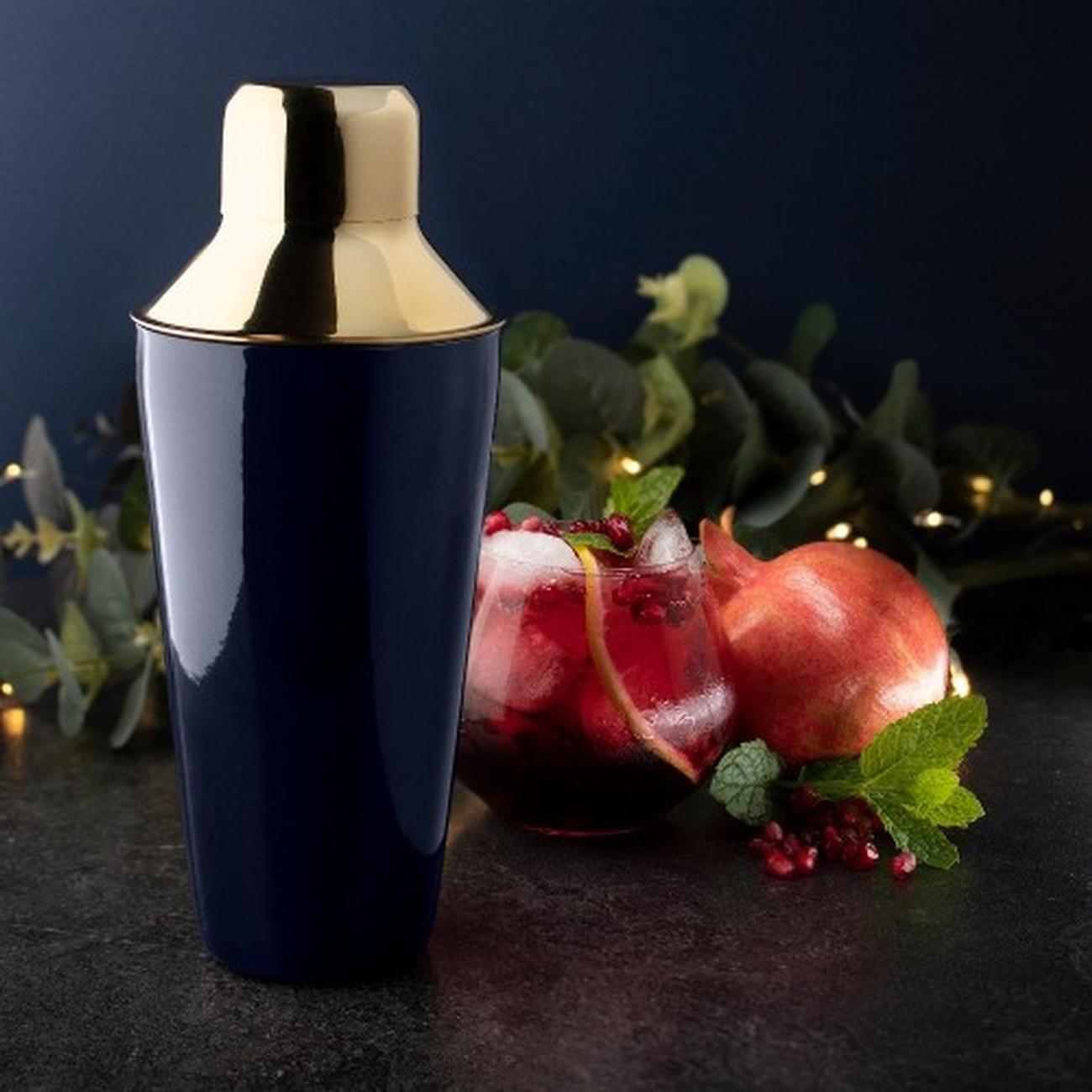 taproom-cobbler-cocktail-shaker-bluegold-750ml - Taproom Cobbler Cocktail Shaker Blue & Gold 750ml