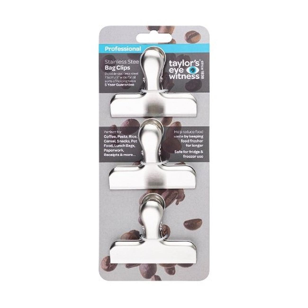 taylors-eye-medium-ss-bag-clip-setof3 - Taylor's Eye Medium Stainless Steel Bag Clip Set of 3