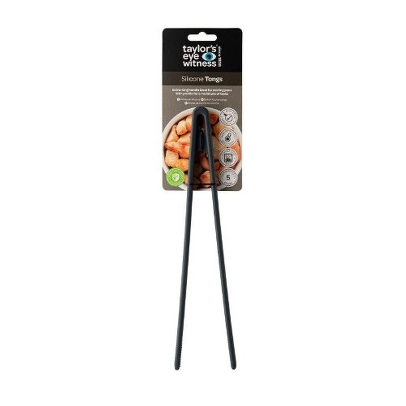 taylors-eye-silicone-tongs-graphite - Taylor's Eye Silicone Tongs Graphite