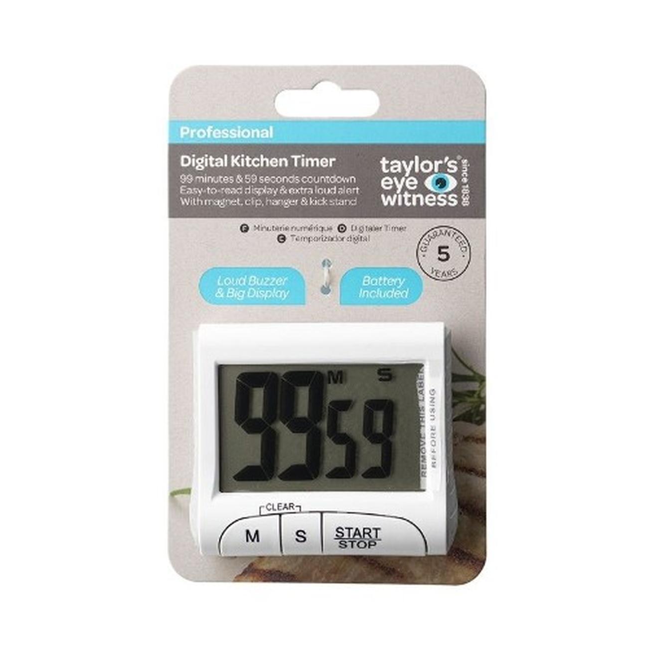 te-pro-digital-kitchen-timer - Taylor's Eye Witness Professional Digital Kitchen Timer