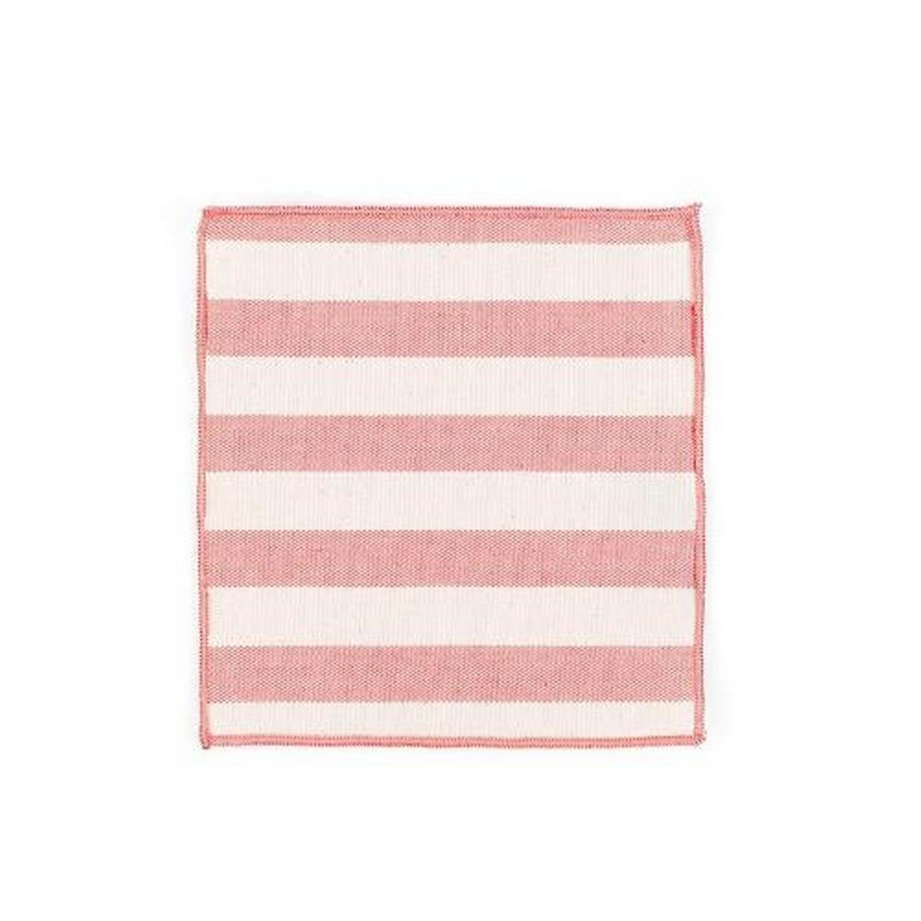 torres-novas-barra-pink-stripe-cocktail-napkins - Torres Novas Barra Pink Stripe Cocktail Napkins Set of 4