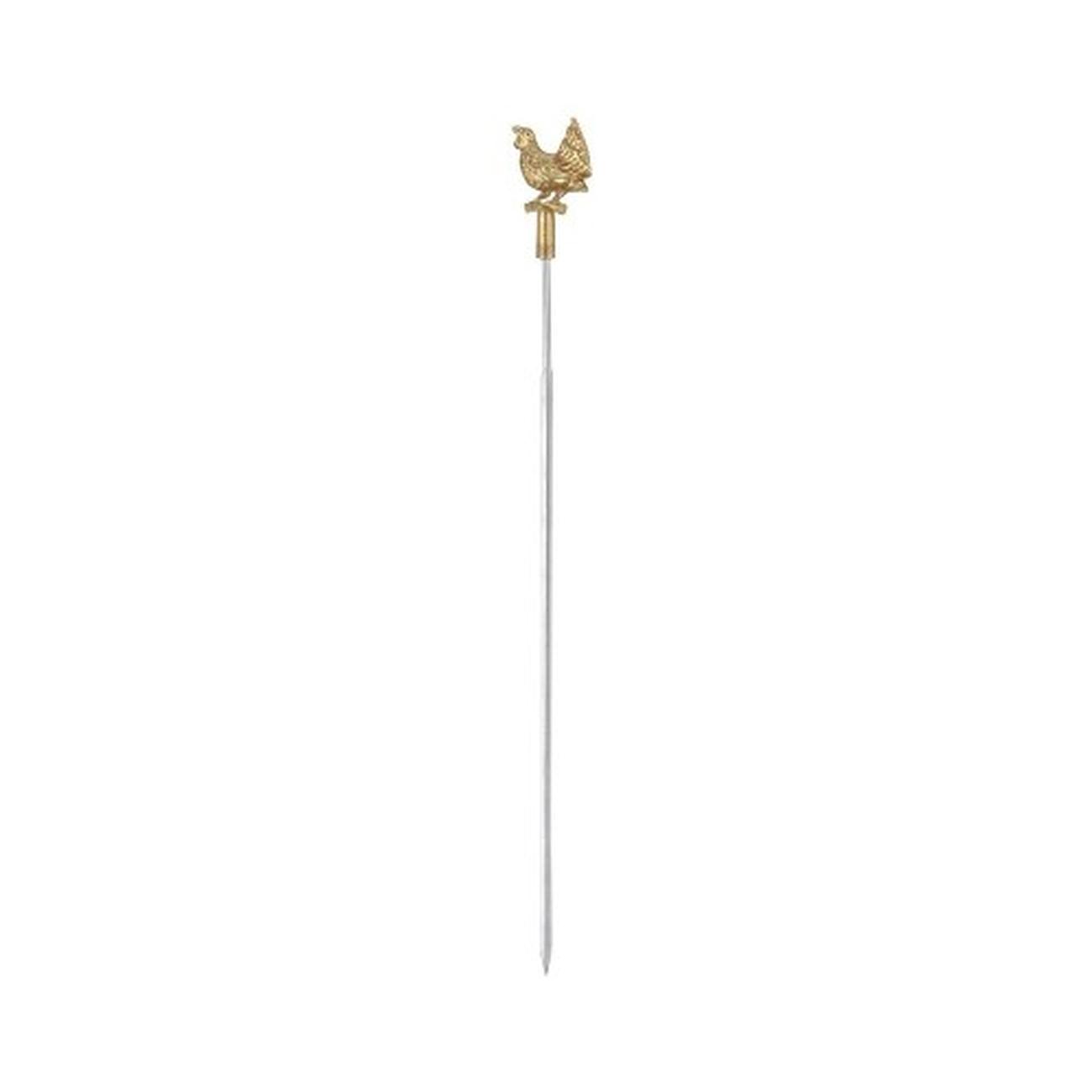 triangle-skewer-mountain-cock-28cm - Triangle Skewer Mountain Cock Brass Head 