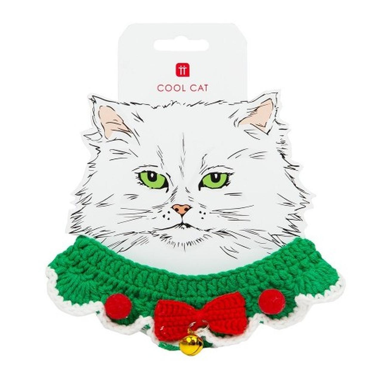 tt-christmas-crochet-cat-collar - Talking Tables Christmas Crochet Cat Collar