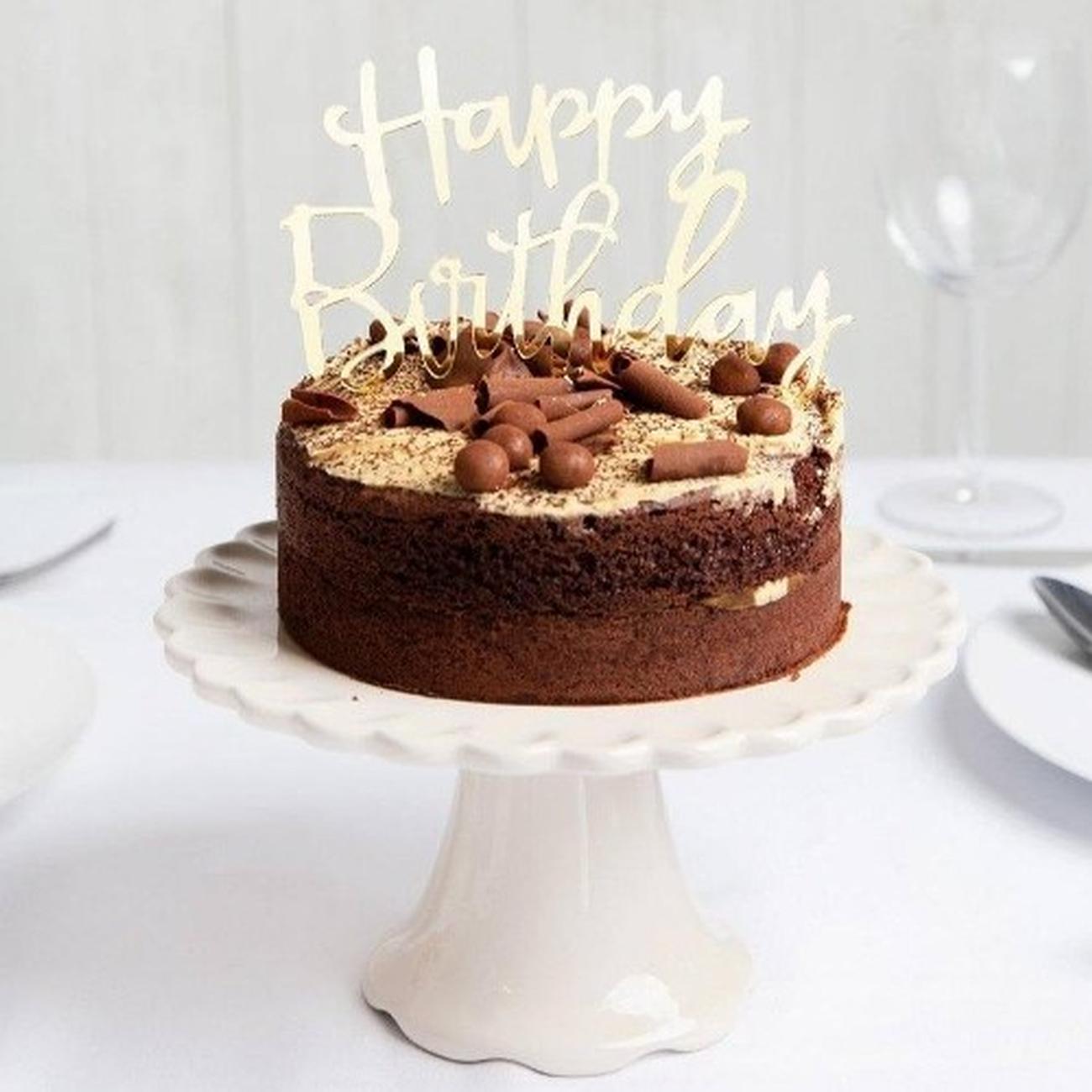 tt-luxe-happy-birthday-acr-cake-topper - TT Luxe Gold Happy Birthday Cake Topper