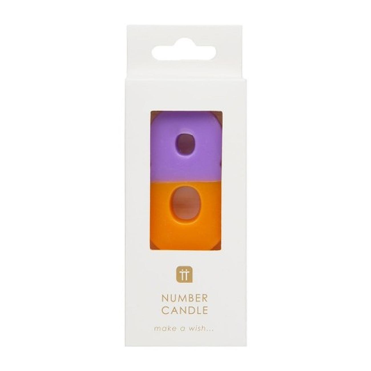 tt-orange-8-we-heart-bdays-candle-number - TT Orange & Purple Number 8 Birthday Candle
