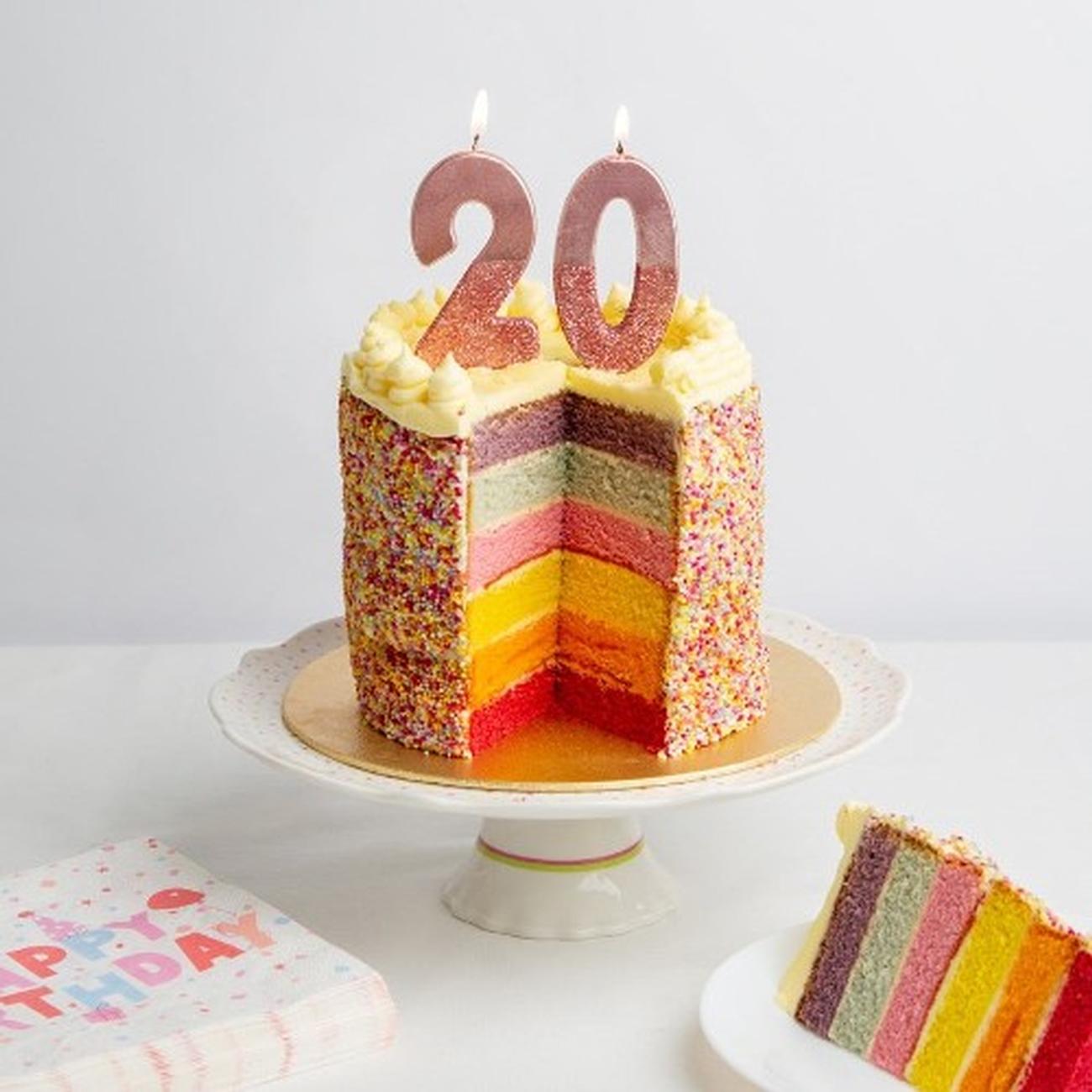 tt-we-heart-birthdays-rose-gold-glitter-number-2-candle - TT We Heart Birthdays Rose Gold Glitter Number 2 Candle
