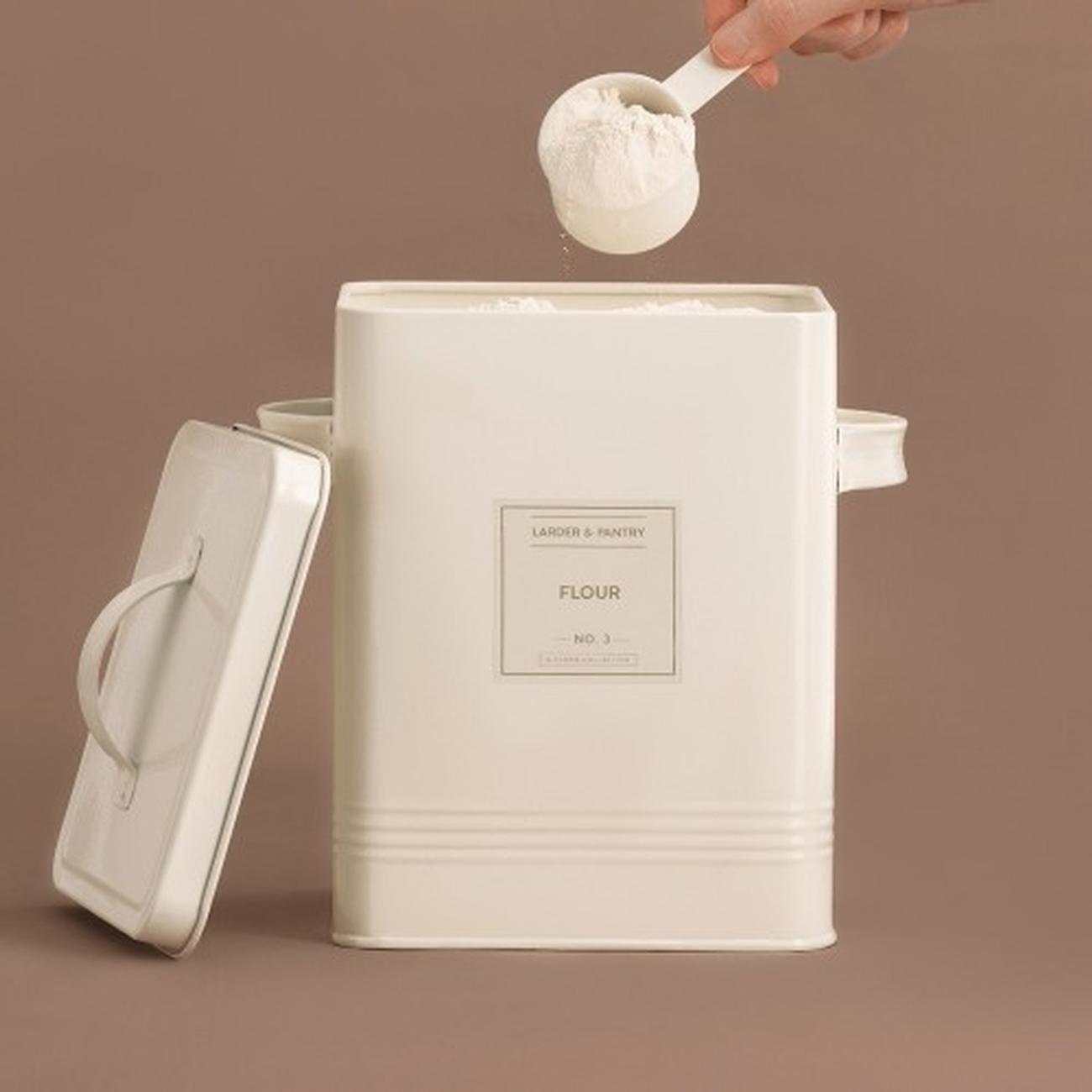 typhoon-6l-bulk-storage-w-labels-living-cream - Typhoon Living Cream 6 Litre Bulk Storage With Labels