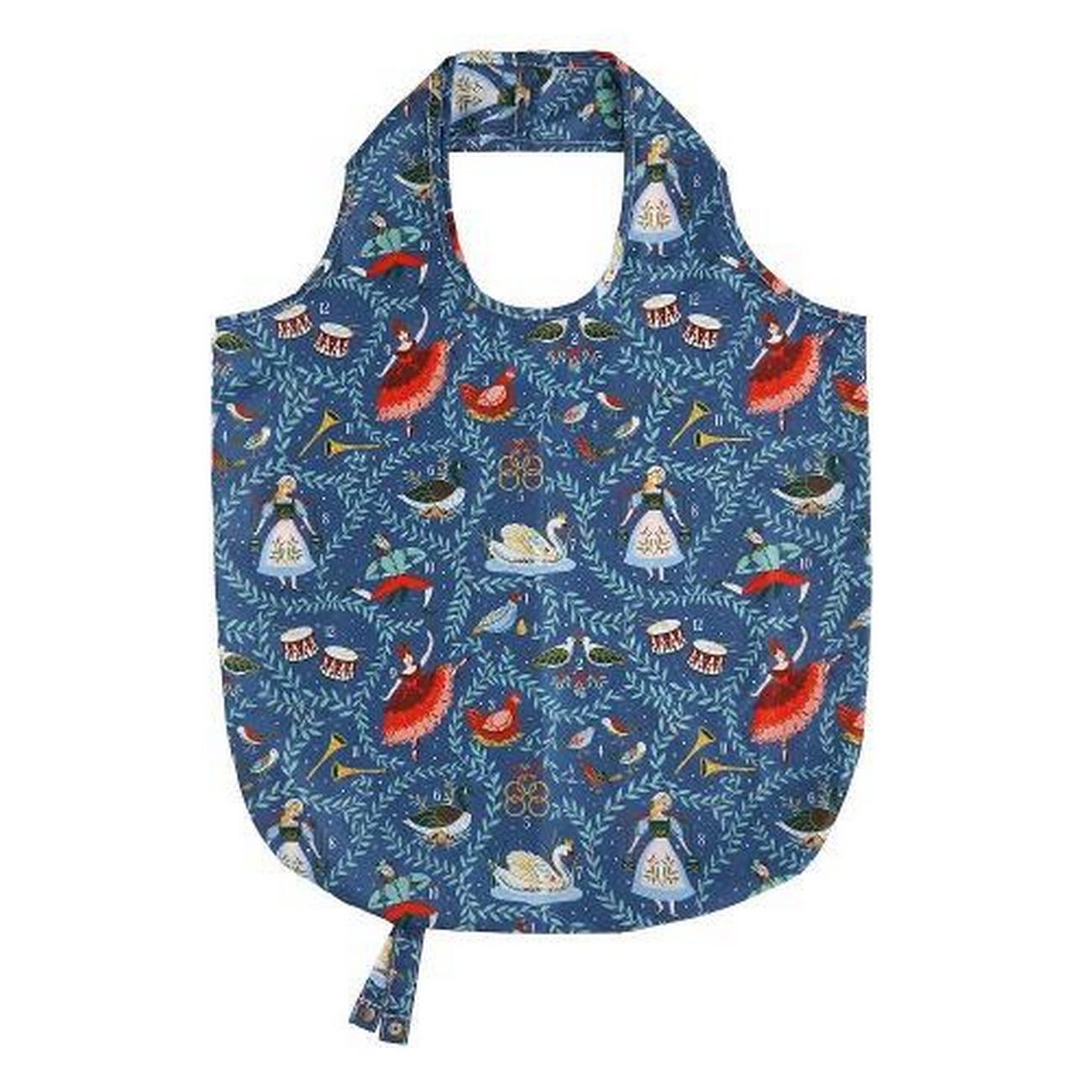 ulster-weavers-12-days-of-christmas-foldable-bag - Ulster Weavers 12 Days of Christmas Foldable Tote Bag Medium