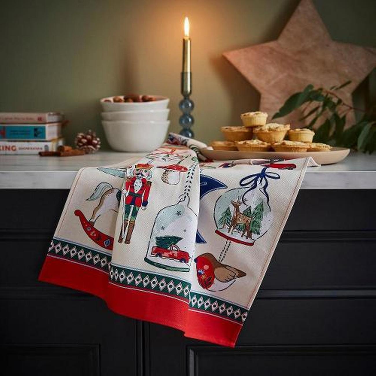 ulster-weavers-christmas-ornaments-cotton-tea-towel - Ulster Weavers Christmas Ornament Cotton Tea Towel
