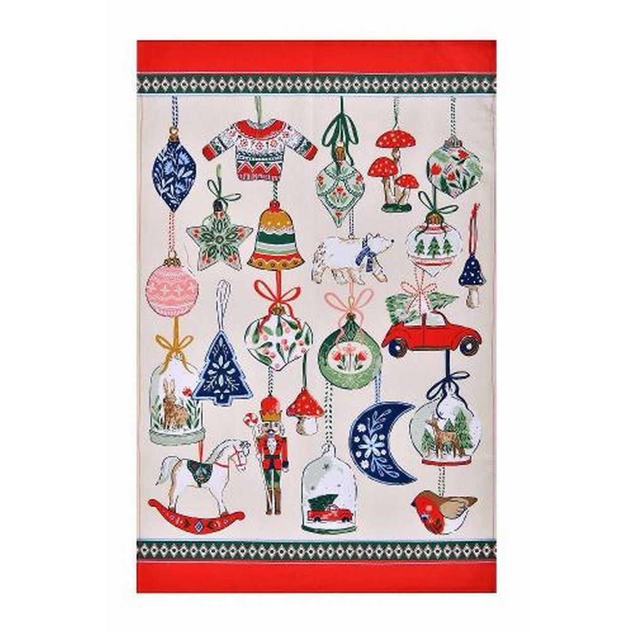 ulster-weavers-christmas-ornaments-cotton-tea-towel - Ulster Weavers Christmas Ornament Cotton Tea Towel