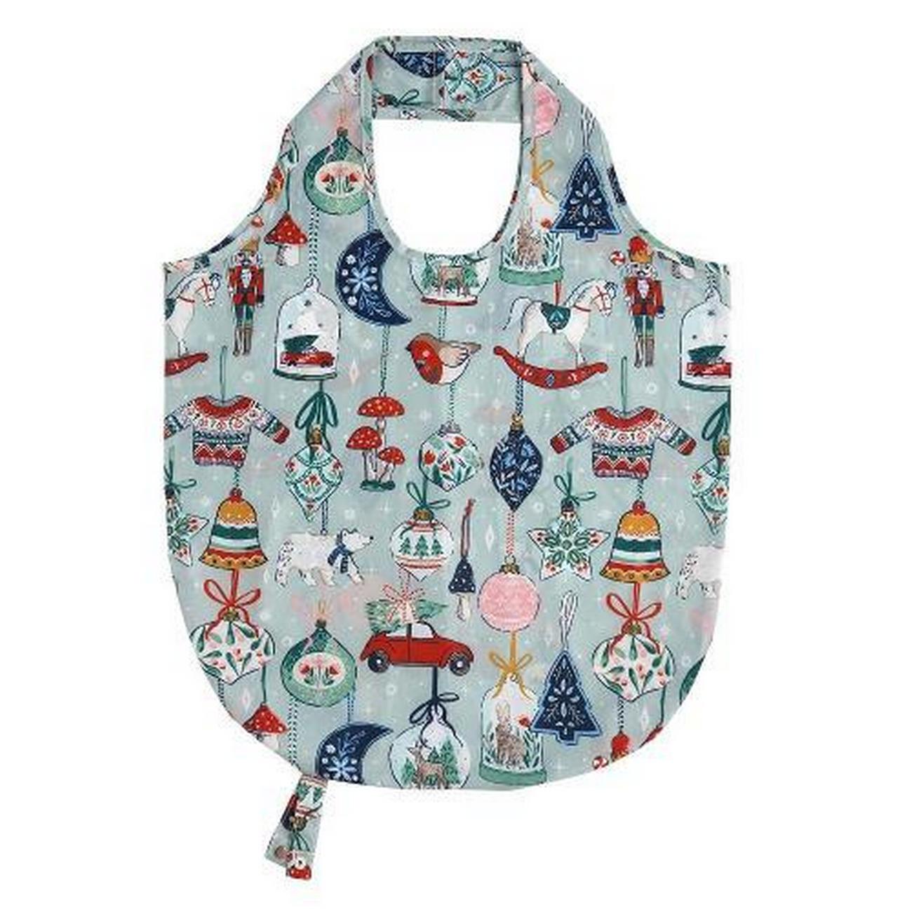 ulster-weavers-christmas-ornaments-foldable-tote-bag - Ulster Weavers Christmas Ornaments Foldable Tote Bag