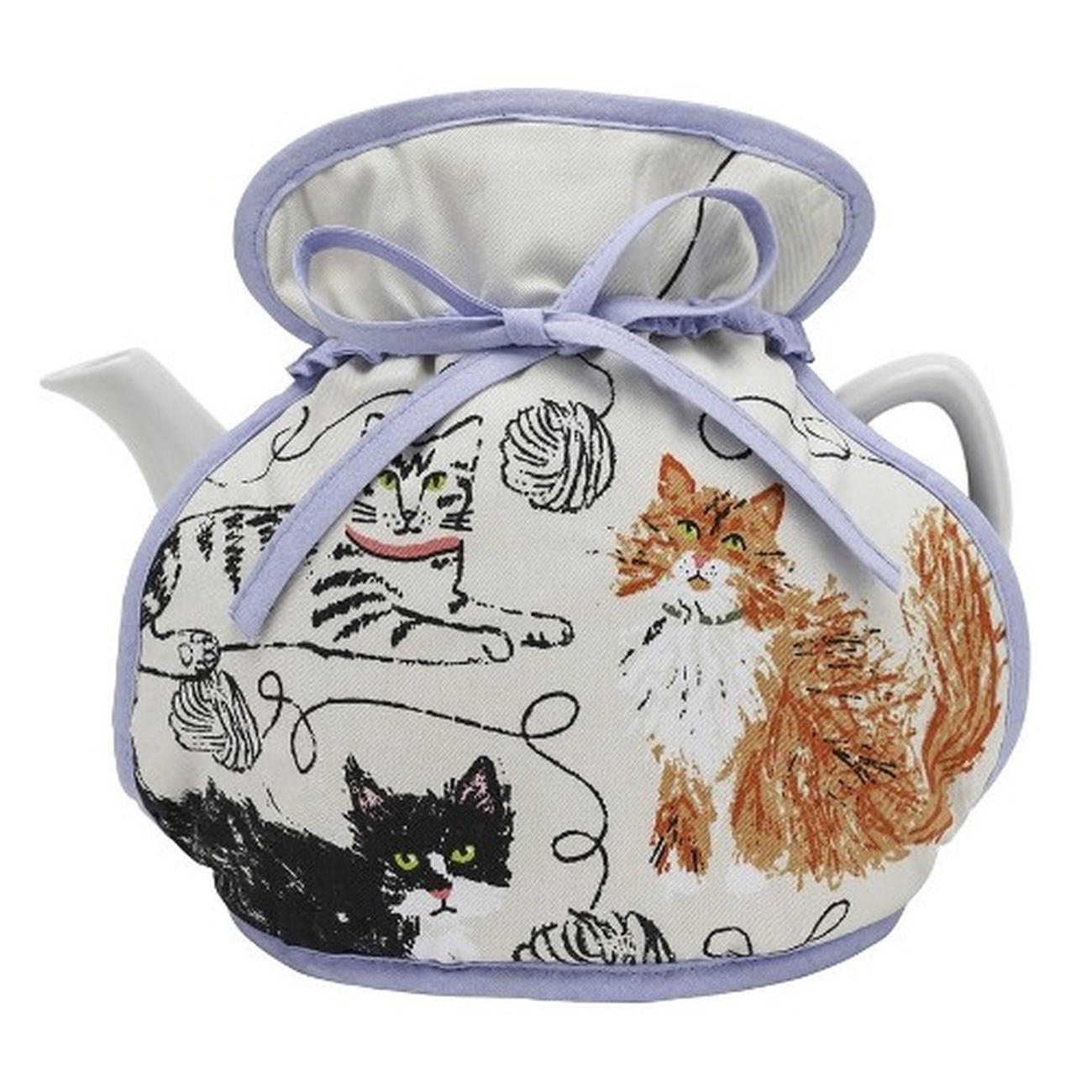 uw-feline-friends-tea-cosy - Ulster Weavers Feline Friends Grey Tea Cosy