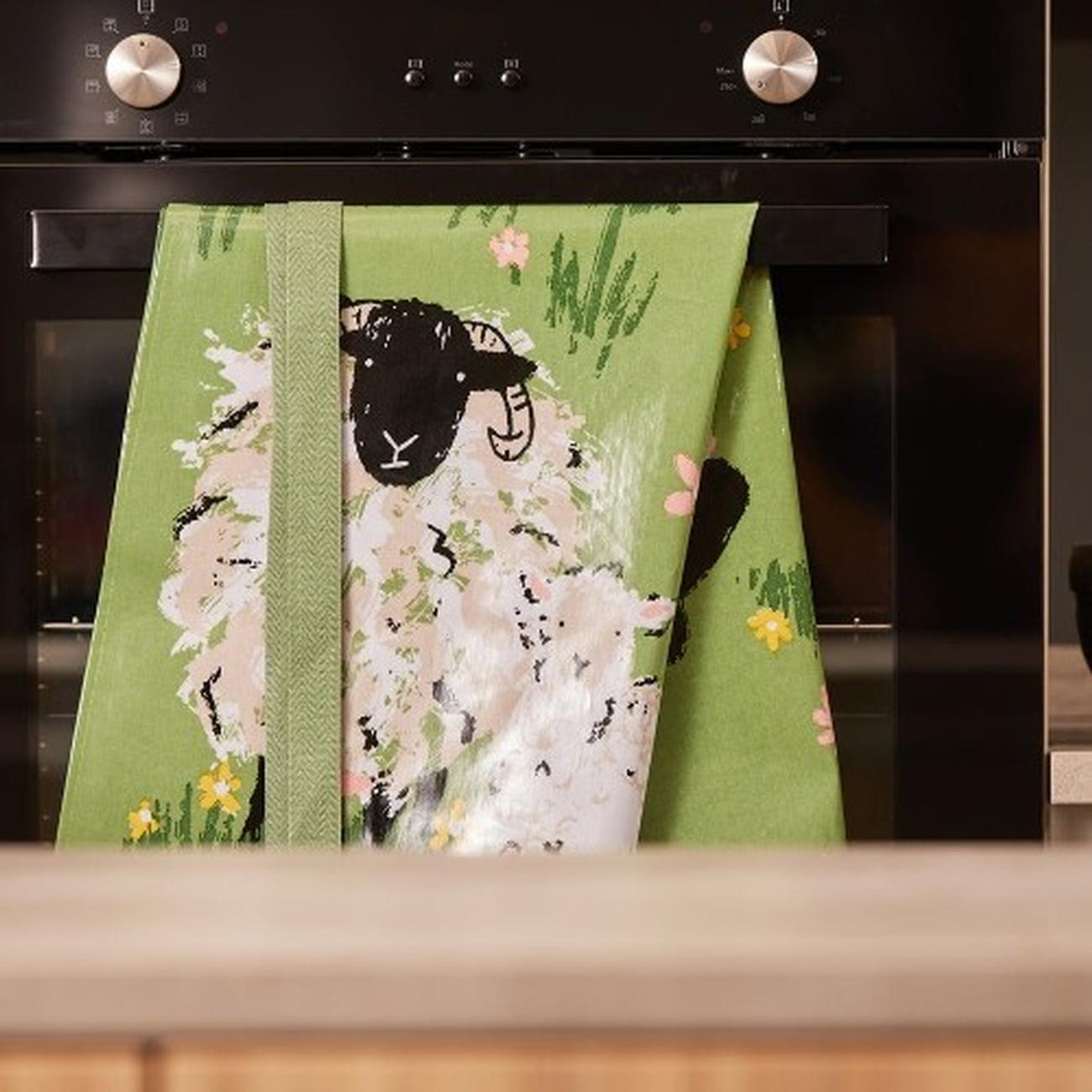 uw-pvc-apron-woolly-sheep - Ulster Weavers PVC Woolly Sheep Green Apron 