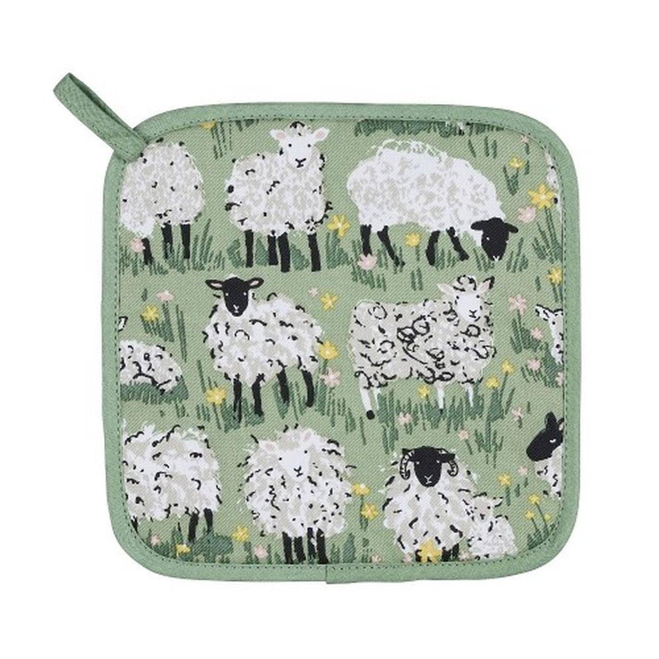 uwv-woolly-sheep-green-pot-mat - Ulster Weavers Woolly Sheep Green Pot Mat