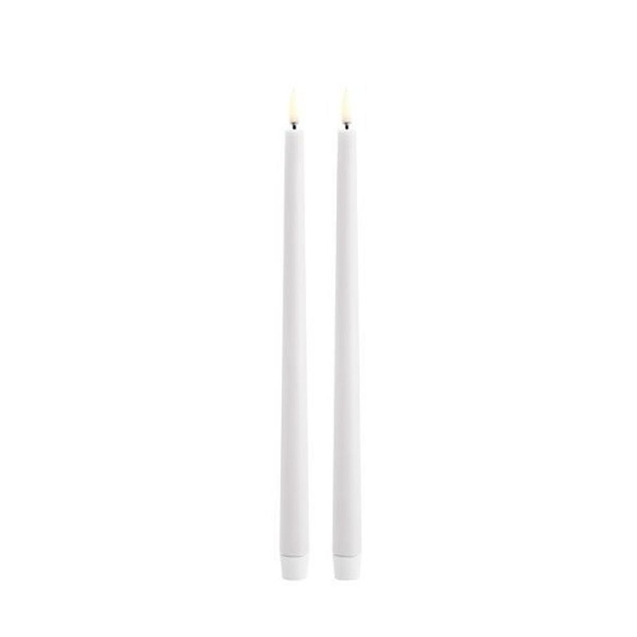 uyuni-led-slim-taper-candle-nordic-white-smooth - Uyuni Lighting Slim Taper Candle Nordic White Smooth Set of 2
