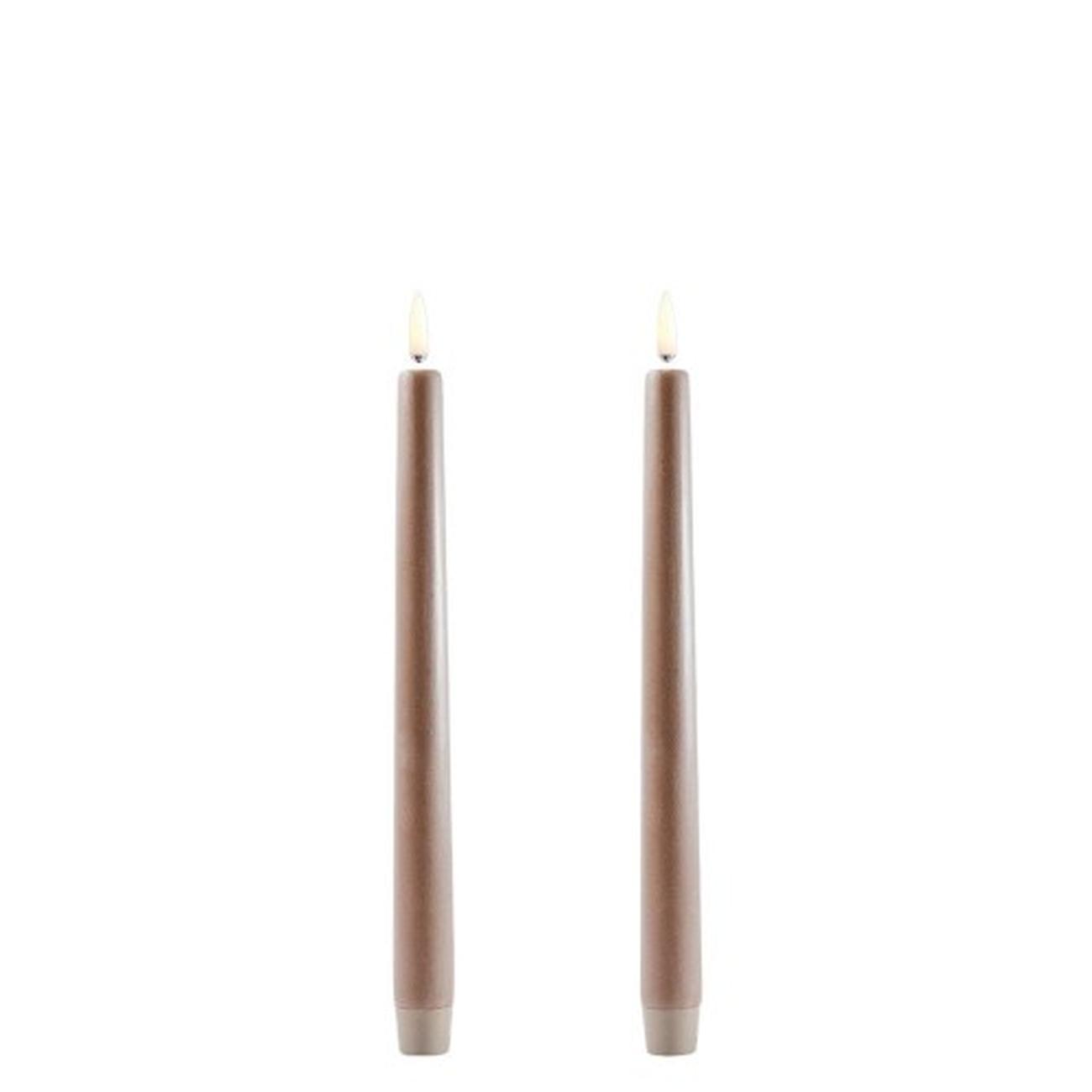 uyuni-led-slim-taper-candle-sandstone-smooth - Uyuni Lighting Taper Candle Sandstone Smooth Set of 2