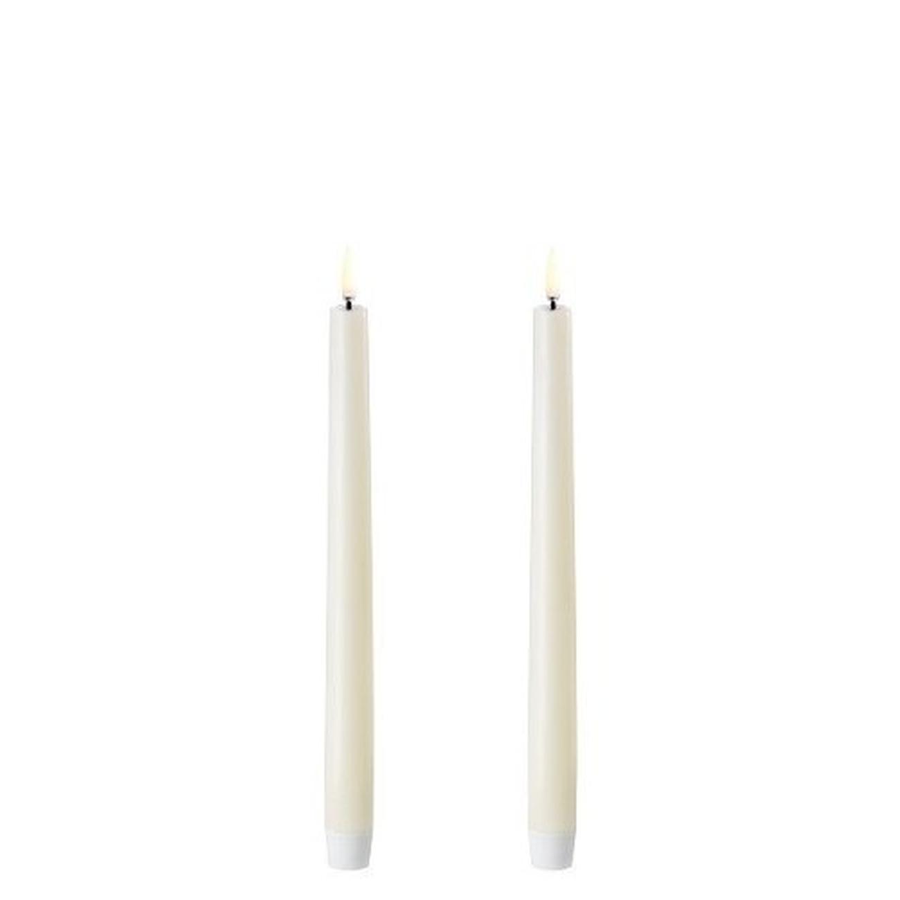 led-taper-candle-ivory-smooth - Uyuni Lighting Taper Candle Ivory Smooth Set of 2
