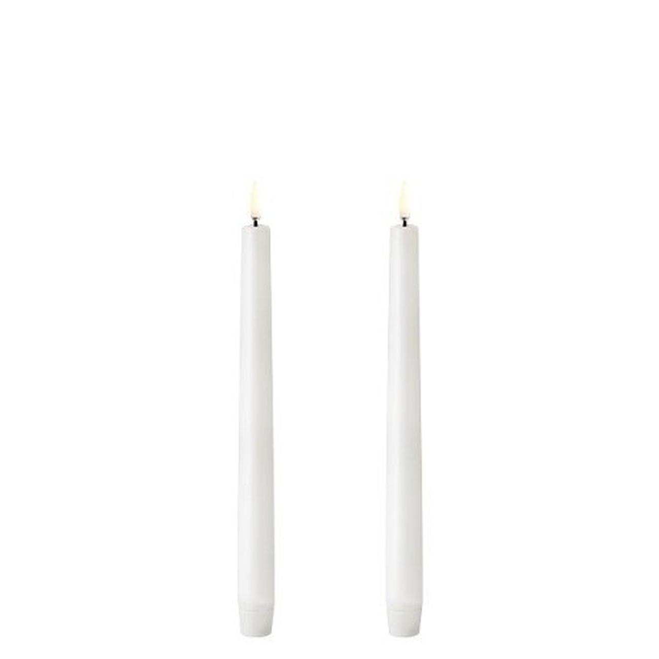 uyuni-led-taper-candle-nordic-white-smooth - Uyuni Lighting Taper Candle Nordic White Smooth Set of 2