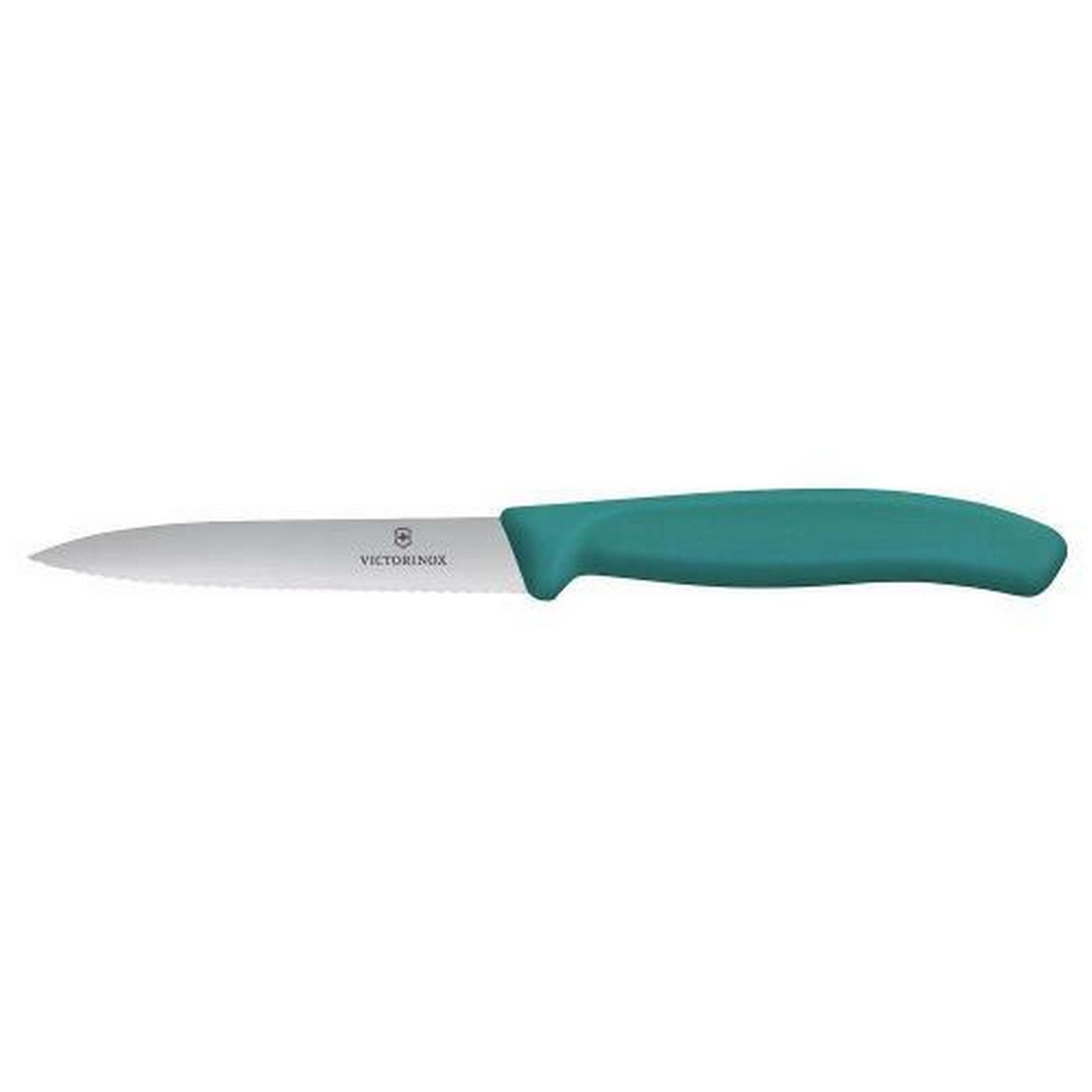 victorinox-serrated-paring-knife-swiss-classic-teal-blue-4-inch - Victorinox Swiss Classic Paring Knife Serrated 4 Inch Teal Blue