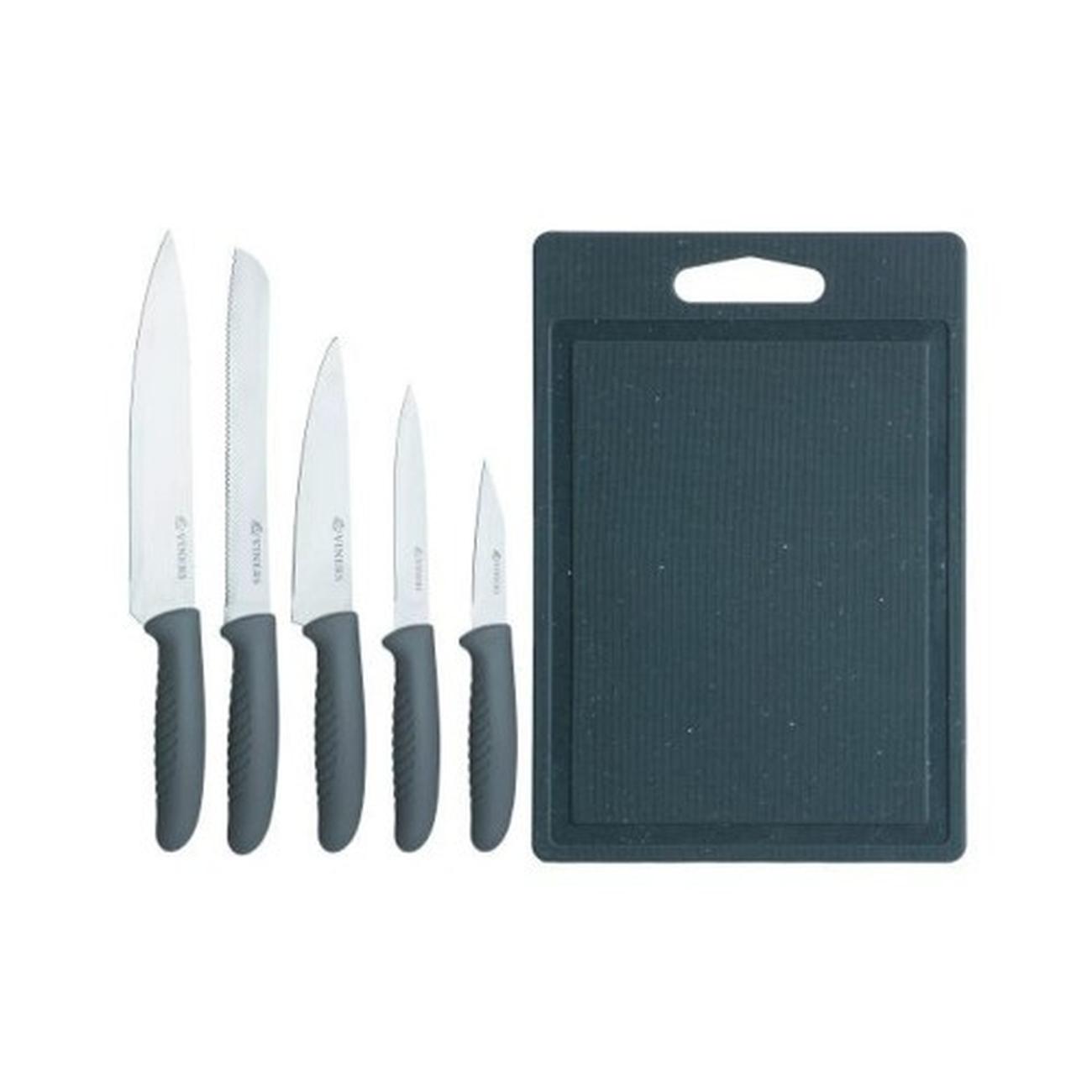 viners-everyday-5pce-knife-and-board-set - Viners Everyday 5pce Knife And Board Set
