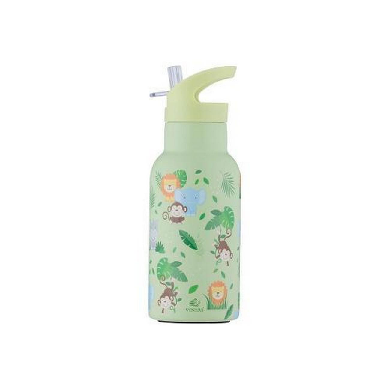 viners-jungle-water-bottle-flip-straw-350ml - Viners Jungle Water Bottle Flip Straw 350ml