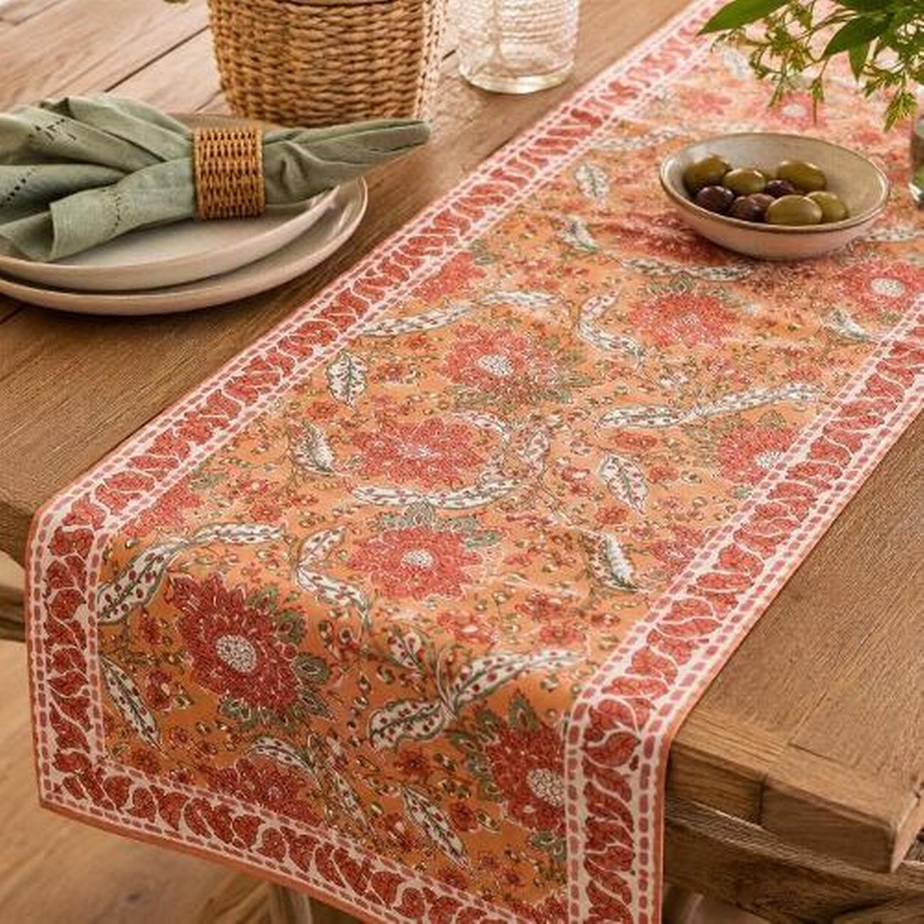 walton-co-beatrice-hand-block-print-runner - Walton & Co Beatrice Hand Block Print Runner