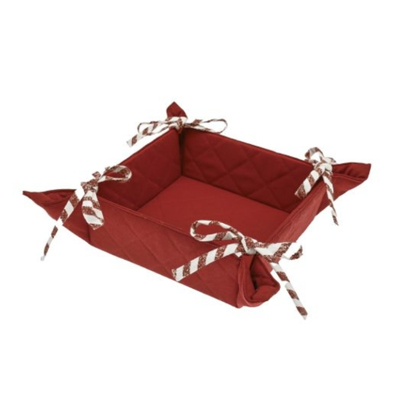 bread-basket-candy-cane-stripe-red - Walton & Co Candy Cane Red Stripe Bread Basket