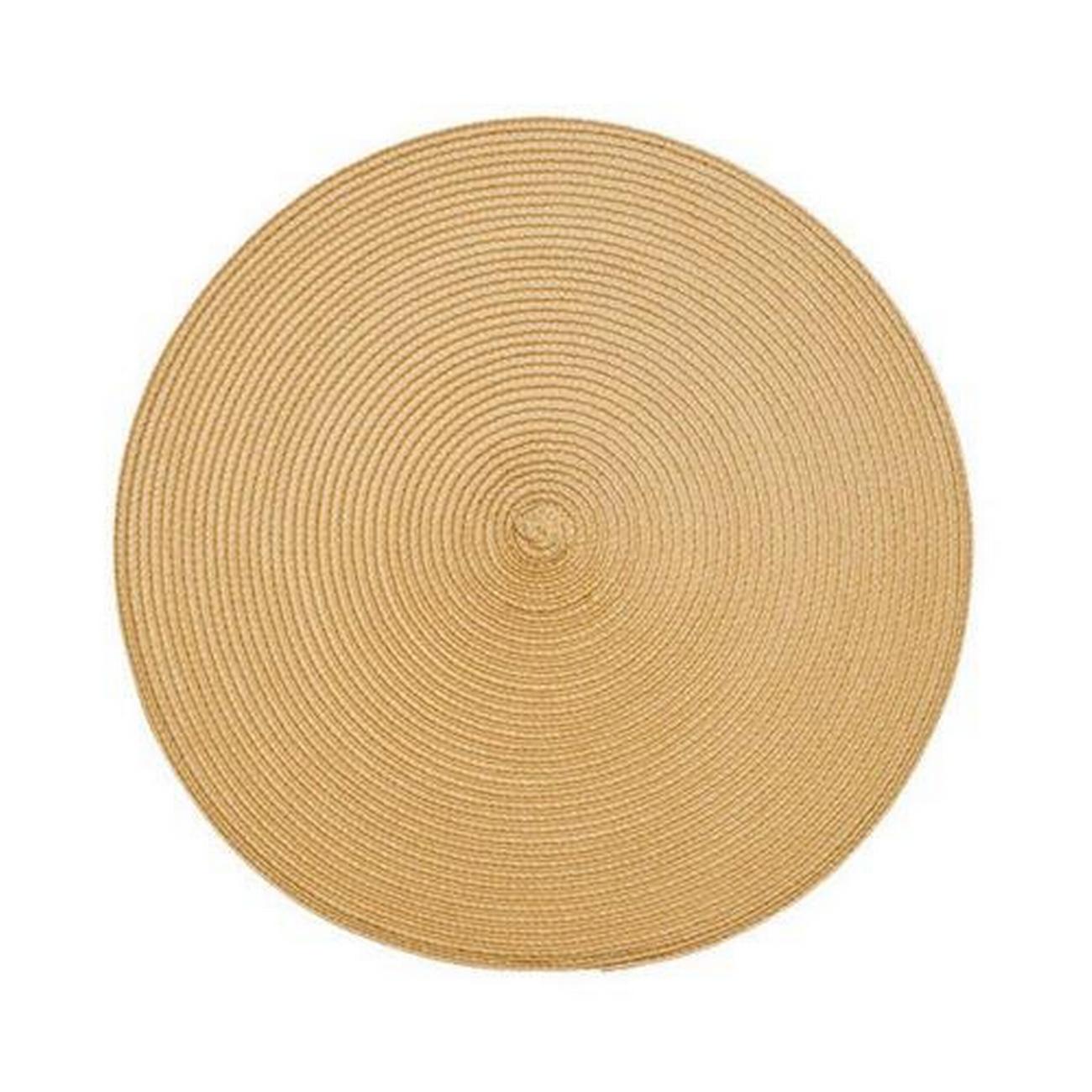 walton-co-circular-ribbed-placemat-golden - Walton & Co Circular Ribbed Placemat Golden