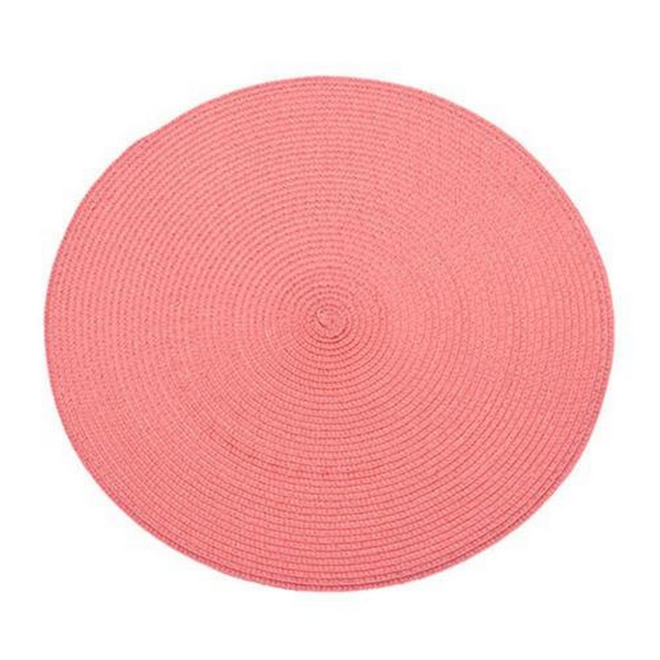 walton-co-circular-ribbed-placemat-tomato - Walton & Co Circular Ribbed Placemat Tomato