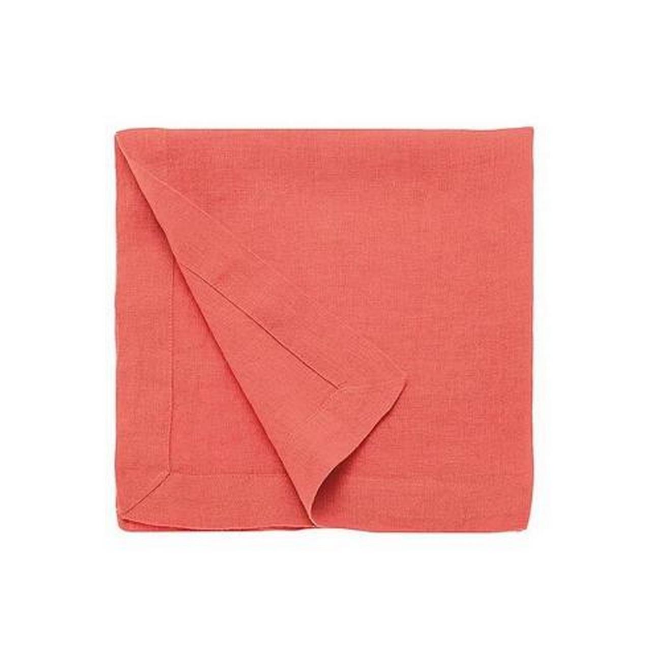walton-co-linen-napkin-coral-set-of-2 - Walton & Co Linen Napkin Coral Set of 2