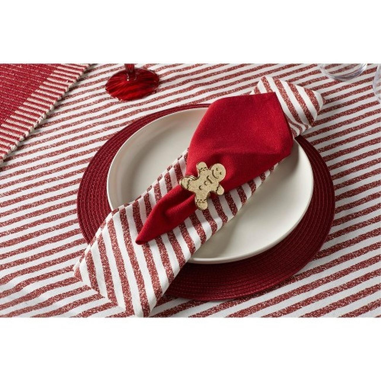 walton-co-napkin-set-4-candy-cane-stripe-red - Walton & Co Candy Cane Stripe Red Napkin Set of 4