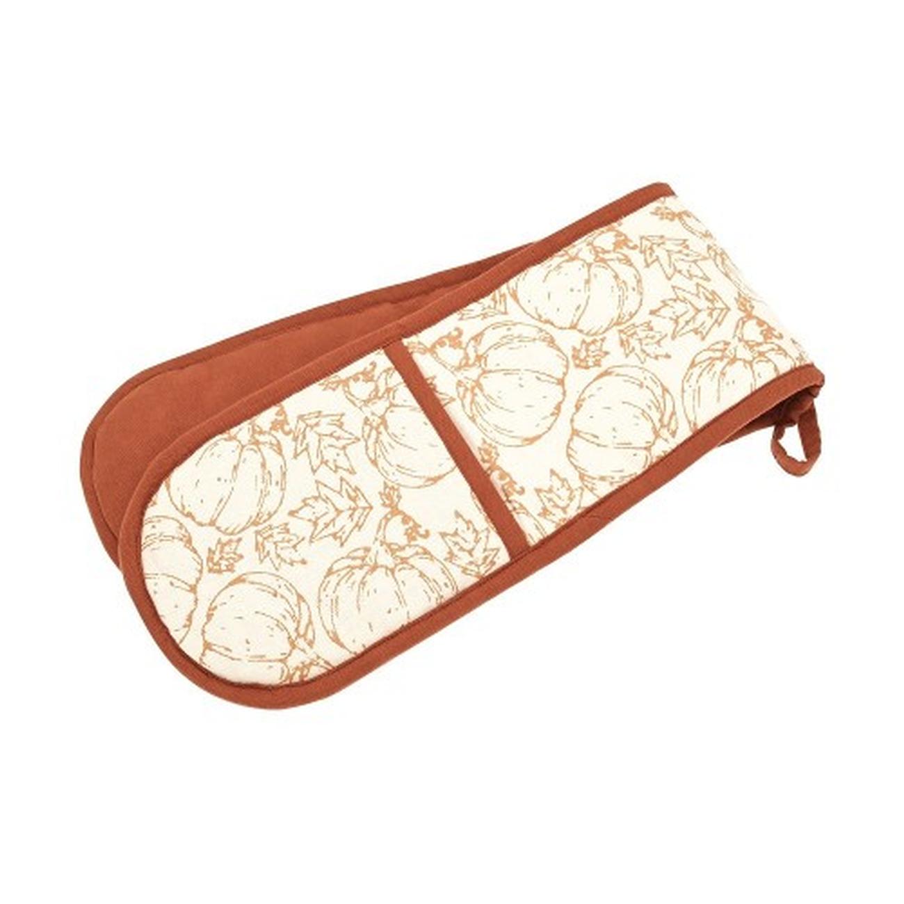 walton-co-pumpkin-double-oven-glove - Walton & Co Pumpkin Double Oven Glove 
