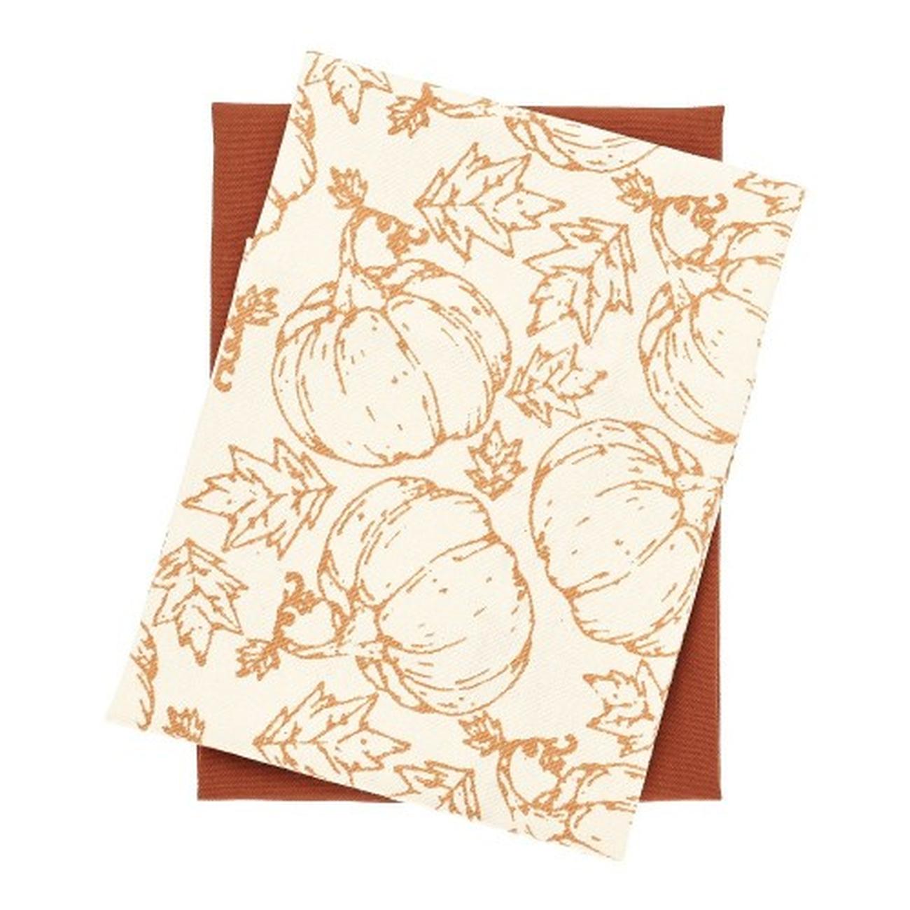 walton-co-pumpkin-tea-towel-set-of-2-50x70cm - Walton & Co Pumpkin Tea Towel Set of 2