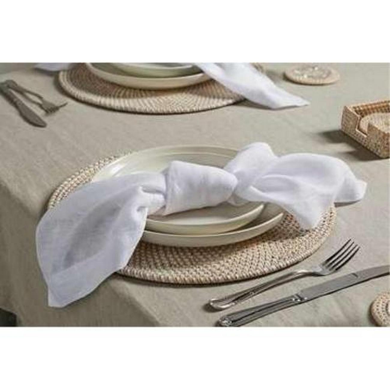 walton-co-rattan-palcemat-white-38cm - Walton & Co Rattan Placemat White 38cm  