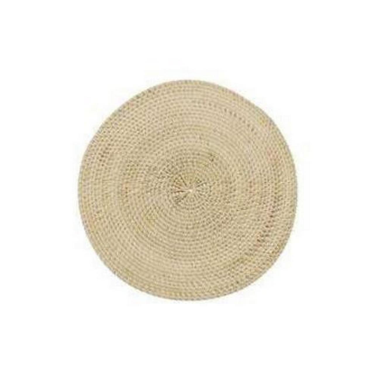 walton-co-rattan-palcemat-white-38cm - Walton & Co Rattan Placemat White 38cm  