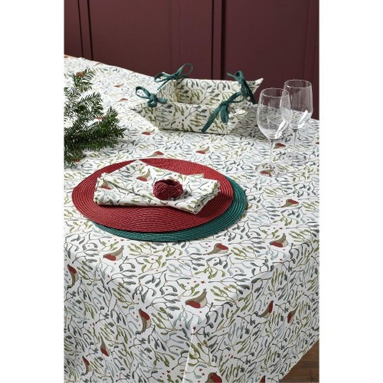 robin-mistletoe-bread-basket - Walton & Co Robin and Mistletoe Bread Basket
