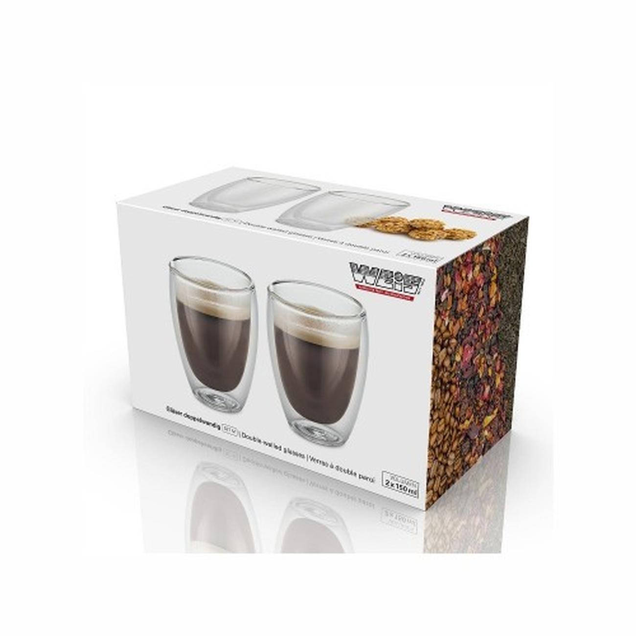 weis-double-walled-glass-150ml - Weis Double Walled 150ml Glass Set of 2