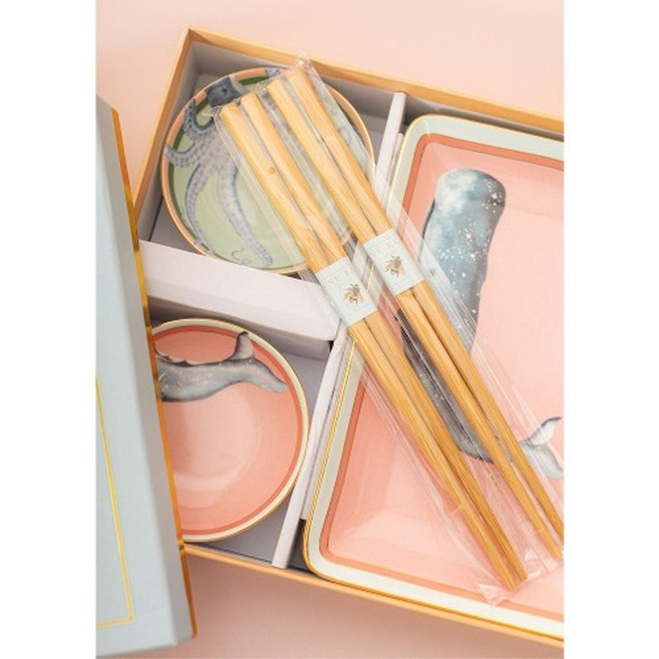 ye-sushi-plate-with-dip-bowls-set-of-2 - Yvonne Ellen Sushi Plate With Dip Bowls Set of 2