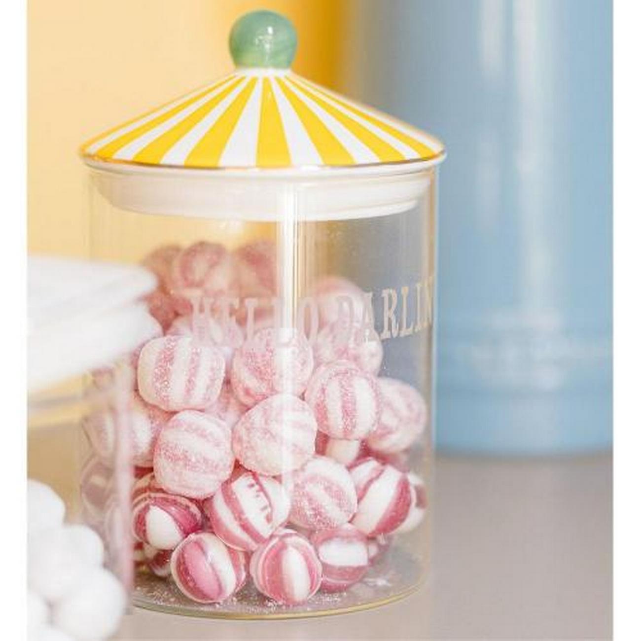 yvonne-ellen-hello-darlin-glass-storage-jar-medium - Yvonne Ellen Hello Darlin Glass Storage Jar Medium