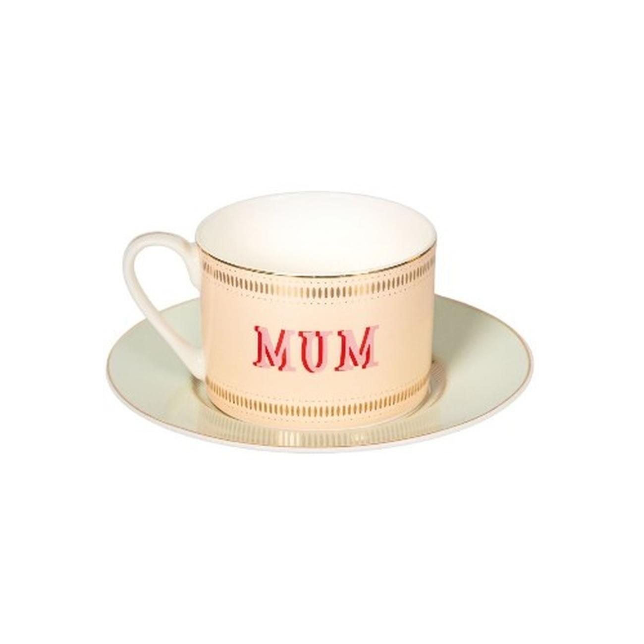 yvonne-ellen-teacup-saucer-mum - Yvonne Ellen Mum Teacup & Saucer 