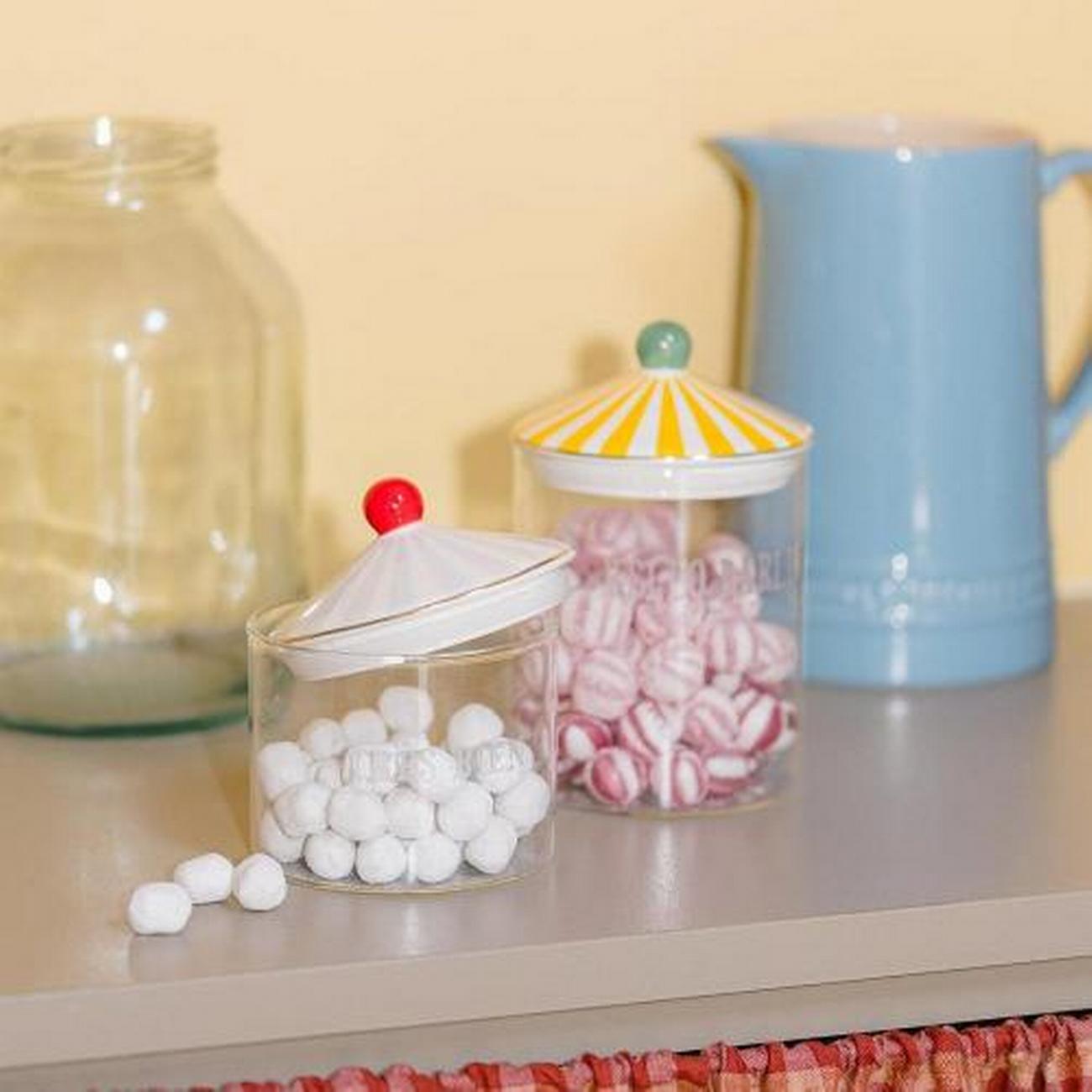 yvonne-ellen-tres-bien-glass-storage-jar-small - Yvonne Ellen Tres Bien Glass Storage Jar Small
