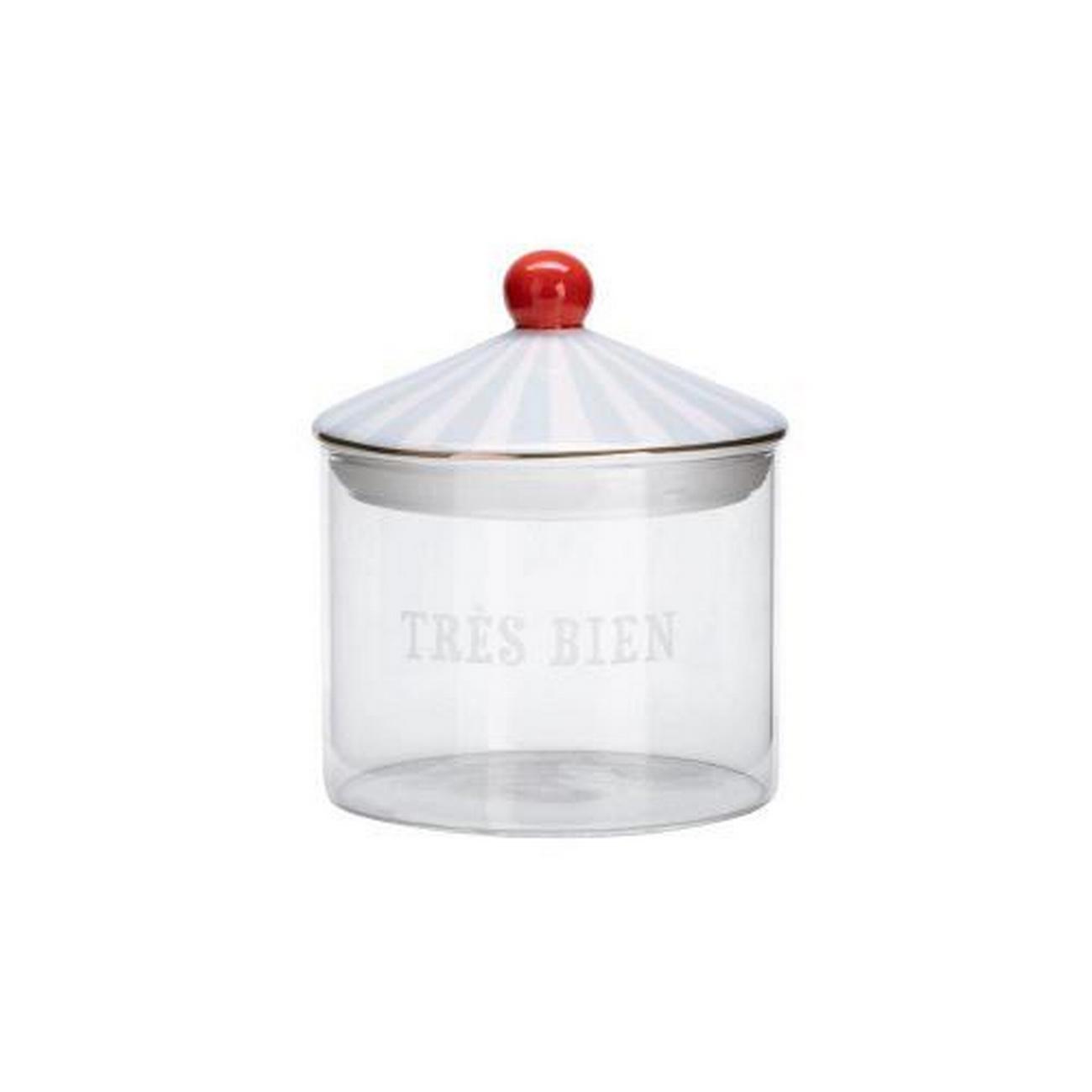 yvonne-ellen-tres-bien-glass-storage-jar-small - Yvonne Ellen Tres Bien Glass Storage Jar Small