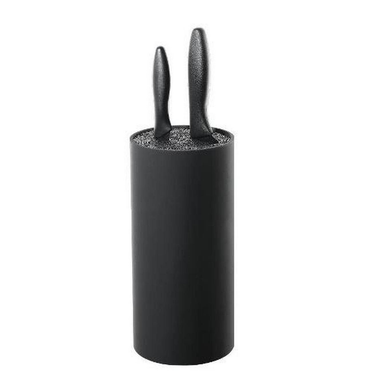 zassenhaus-black-knife-block-round-bristle - Zassenhaus Black Knife Block Round Bristle